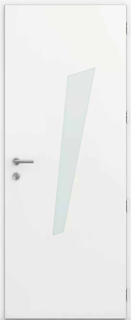 kline porte entree semi vitree moderne aluminium emotion fusain int bs2 blanc satine ral9016t