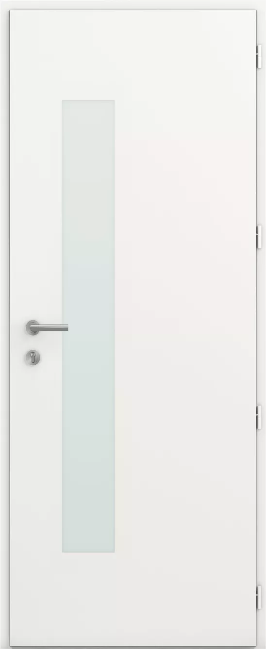 kline porte entree semi vitree moderne aluminium emotion tourelle int bs2 blanc satine ral9016s