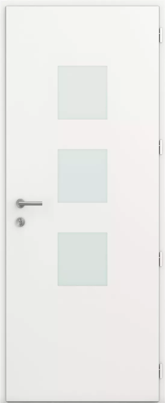 kline porte entree semi vitree moderne aluminium emotion trinome int bs2 blanc satine ral9016s