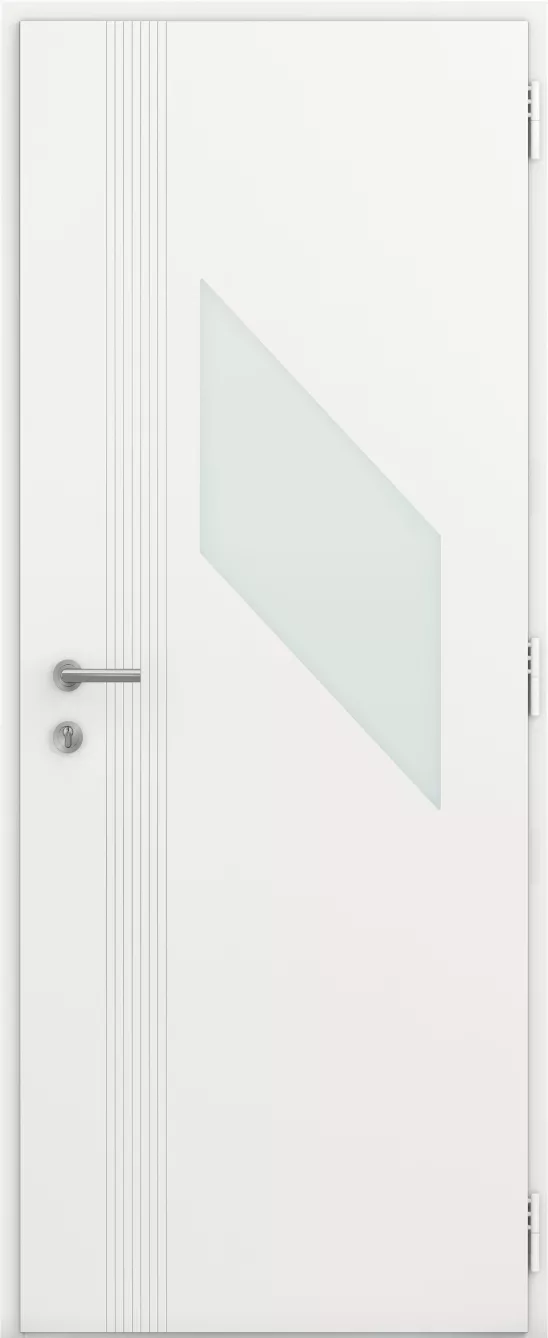 kline porte entree semi vitree moderne aluminium surface eris int blanc satine ral9016s