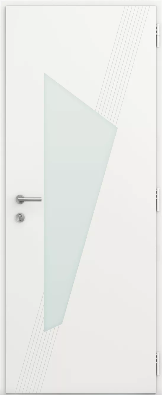 kline porte entree semi vitree moderne aluminium surface esquille int bs2 blanc satine ral9016s