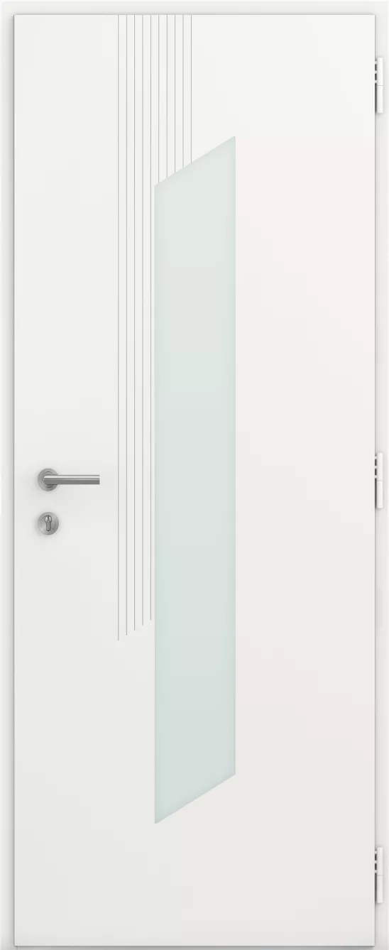 kline porte entree semi vitree moderne aluminium surface heol int bs2 blanc satine ral9016s