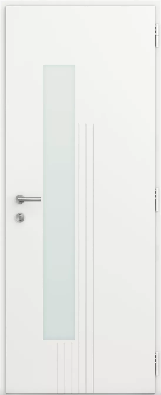 kline porte entree semi vitree moderne aluminium surface merope int bs2 blanc satine ral9016s