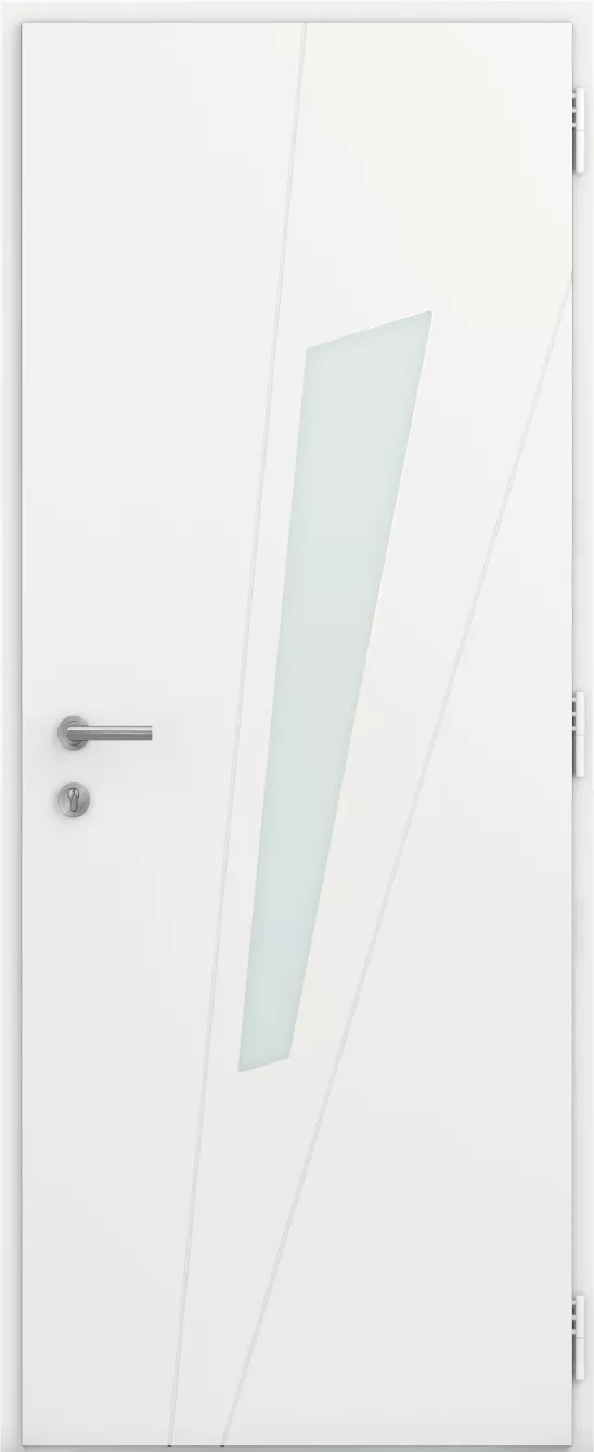 kline porte entree semi vitree moderne aluminium surface sotil int bs2 blanc satine ral9016