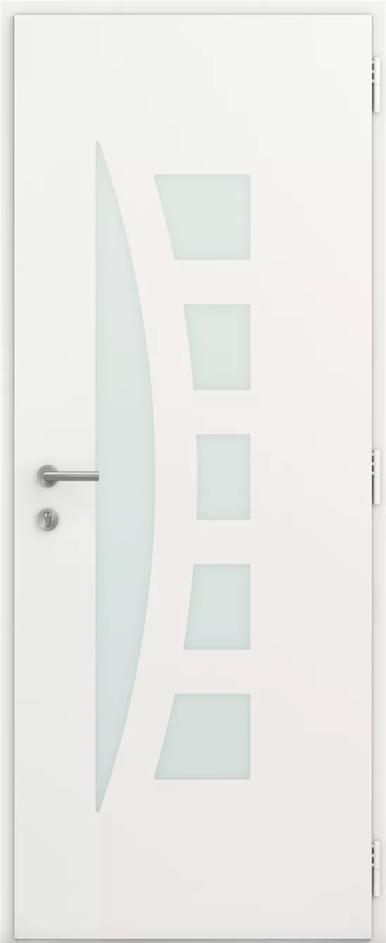 kline porte entree semi vitree moderne aluminium surface theia int bs2 blanc satine ral9016s