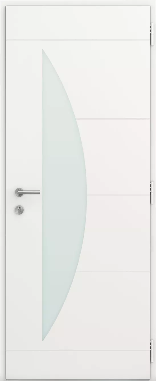 kline porte entree semi vitree moderne aluminium surface thetys int bs2 blanc satine ral9016s