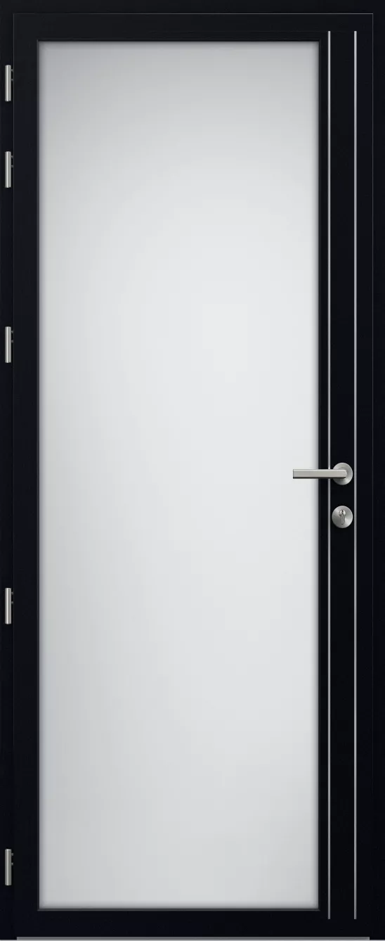 kline porte entree vitree aluminium lumiere diaphane int noir texture ral90011t