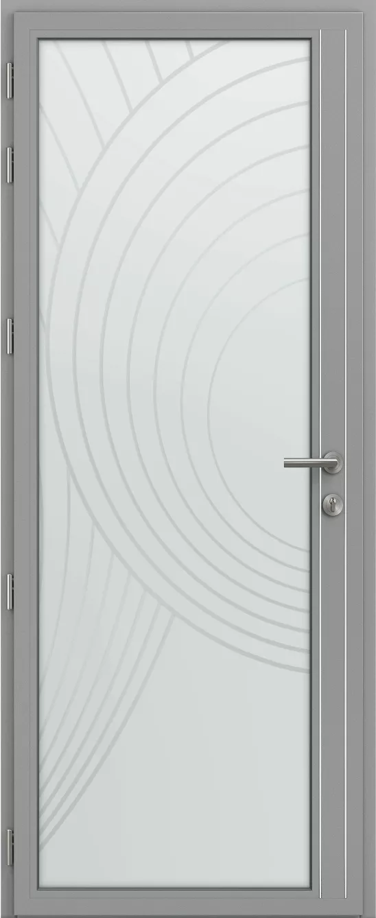 kline porte entree vitree aluminium lumiere eclat int gris texture ral9006t