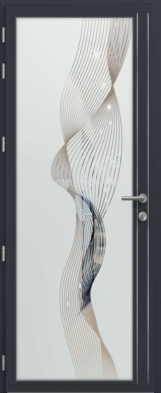 kline porte entree vitree aluminium lumiere eulalie miroir int gris fonce texture ral7016t