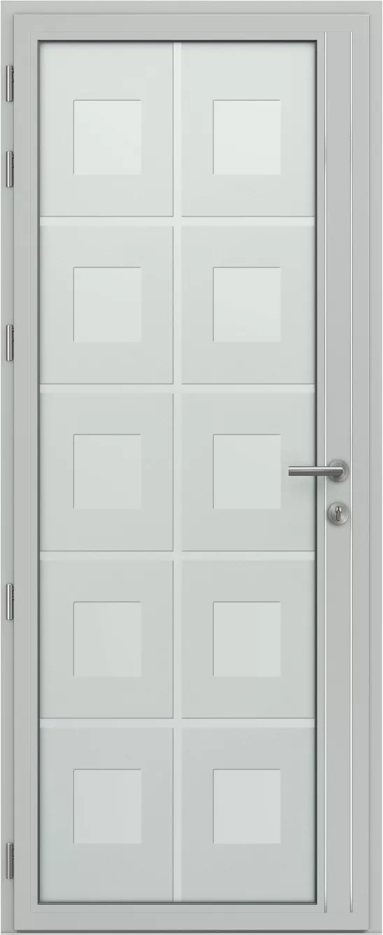kline porte entree vitree aluminium lumiere forum int gris clair satine ral7035s