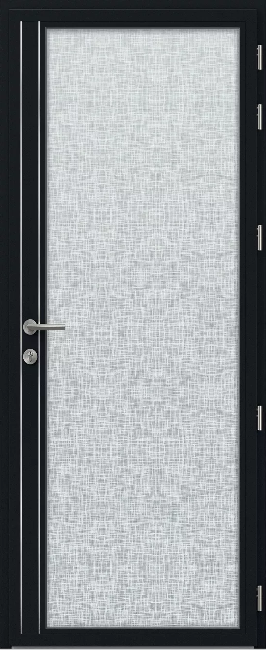 kline porte entree vitree aluminium lumiere minsa blanc int noir texture ral9011t