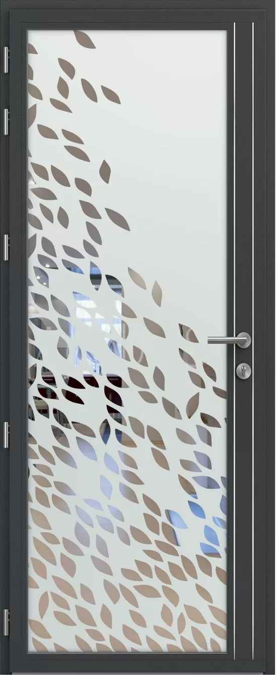 kline porte entree vitree aluminium lumiere stevia int gris sable 2900