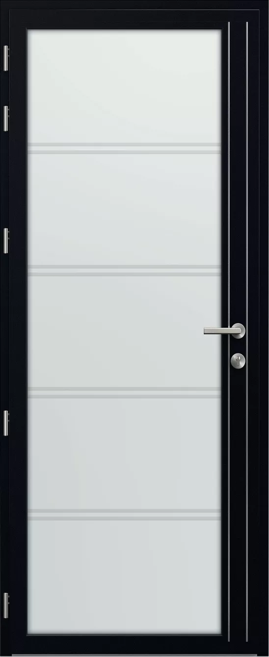 kline porte entree vitree aluminium lumiere symphonie motif noir int noir texture ral9011t