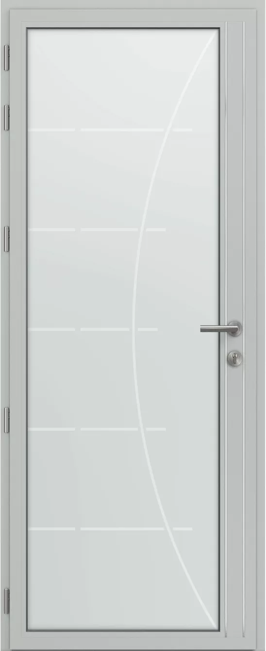 kline porte entree vitree aluminium lumiere torii int gris clair satine ral7035s