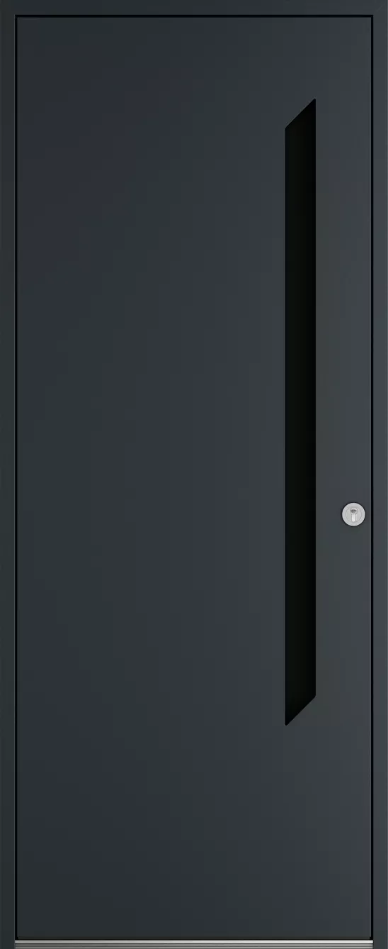 Porte d'entrée K-LINE Sessile vue extérieure, gris foncé texturé 7016T
