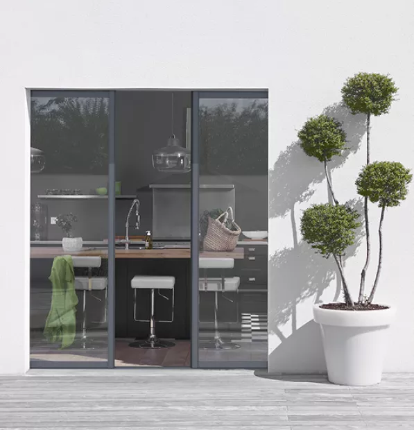 Baie à galandage semi ouverte