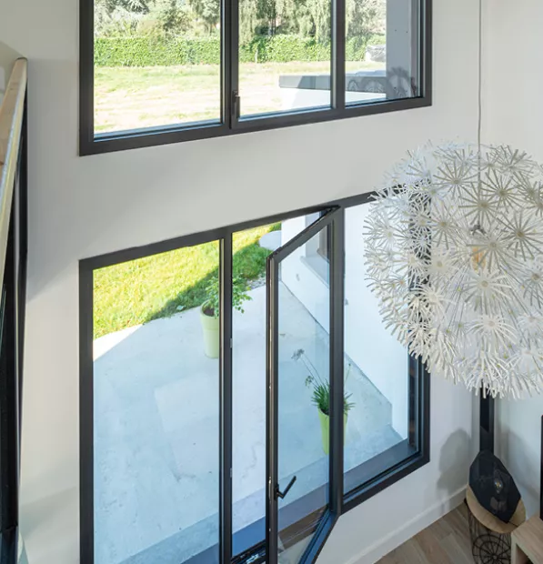 Ensemble composé ouvrant fixe en alu