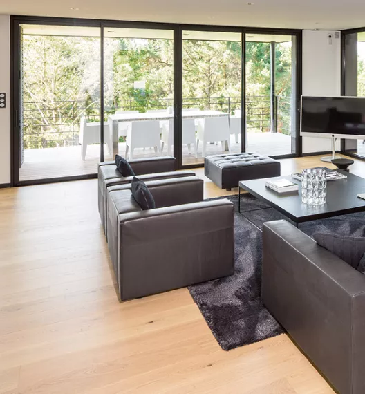 Baies coulissantes en aluminium pour salon